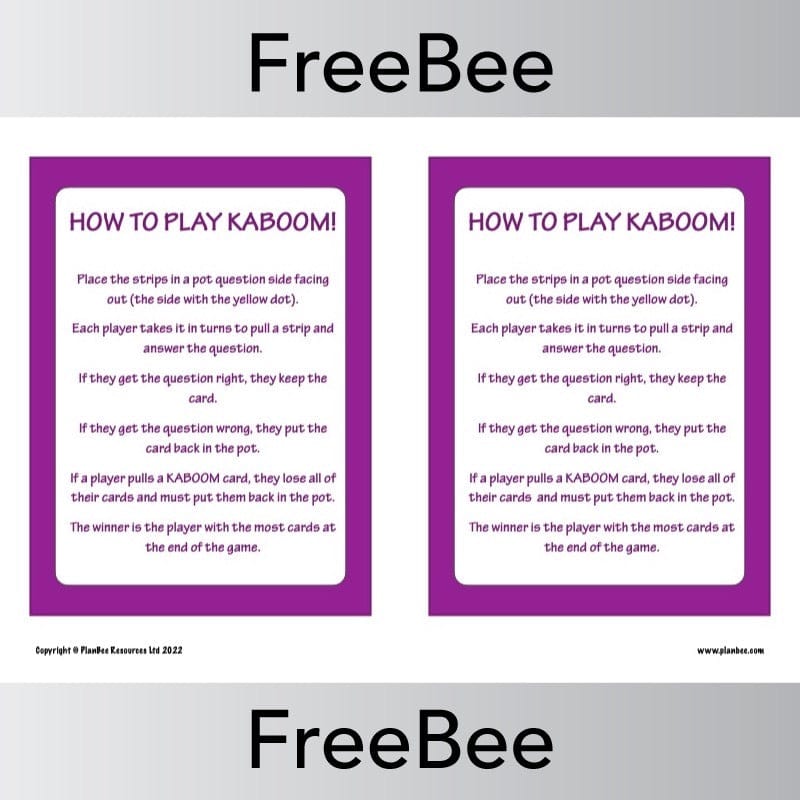 FREE Active and Passive Voice Kaboom! by PlanBee