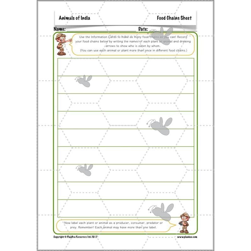 PlanBee Animals of India complete Science scheme of work for KS2