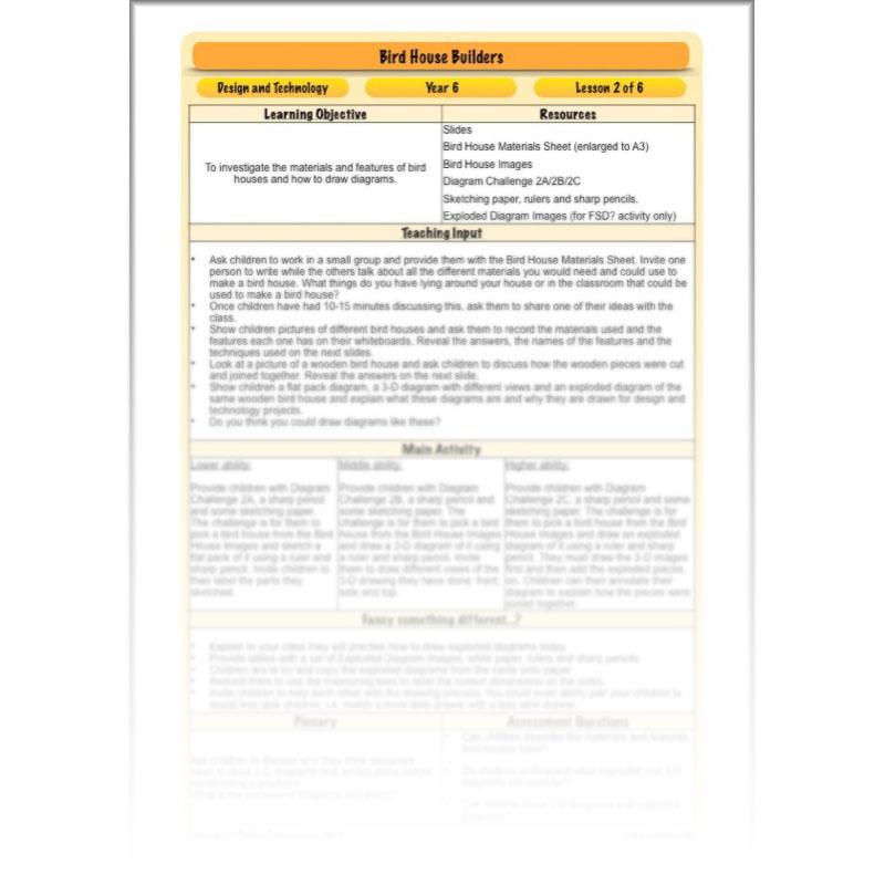 PlanBee Bird House Builders - DT Primary Resources for KS2 Year 6 | PlanBee
