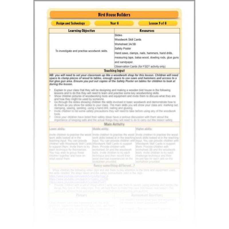 PlanBee Bird House Builders - DT Primary Resources for KS2 Year 6 | PlanBee