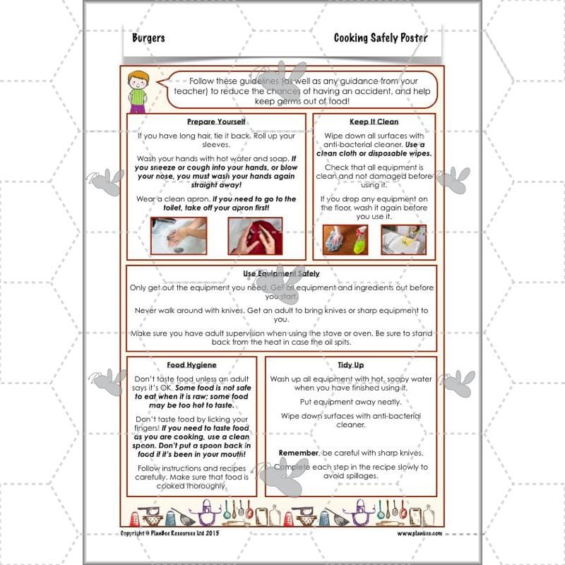 PlanBee KS2 Kids Burger Recipe Lessons by PlanBee