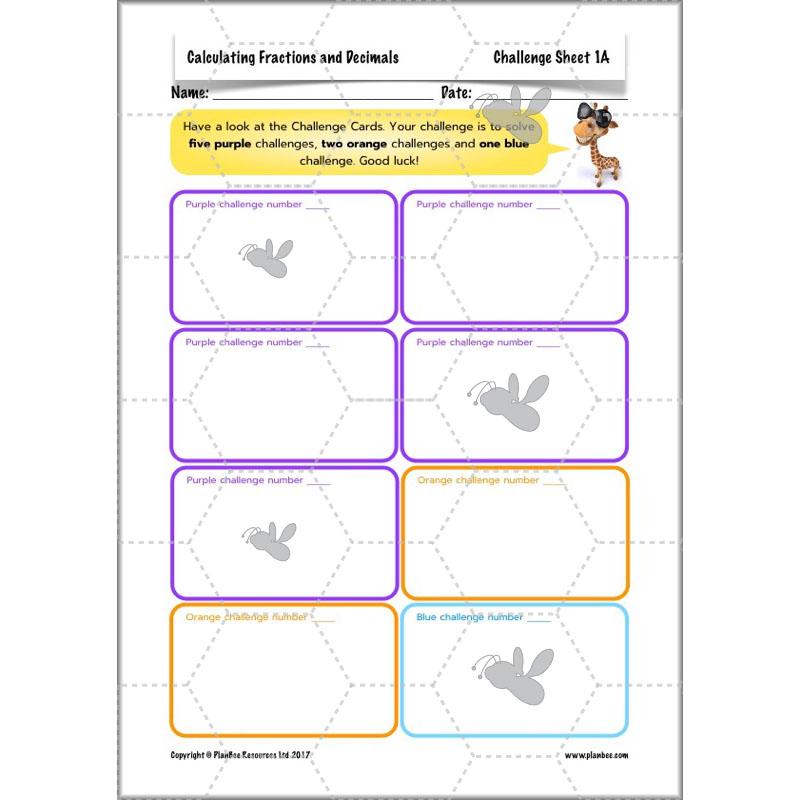 PlanBee Calculating Fractions & Decimals - Year 6 Maths Planning & Resources