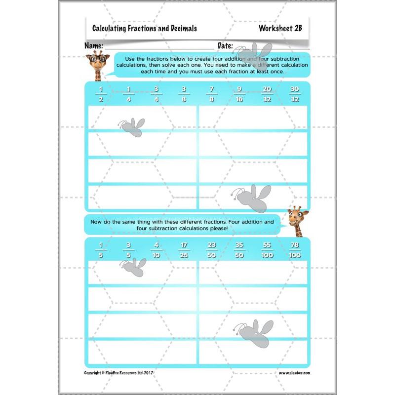 PlanBee Calculating Fractions & Decimals - Year 6 Maths Planning & Resources