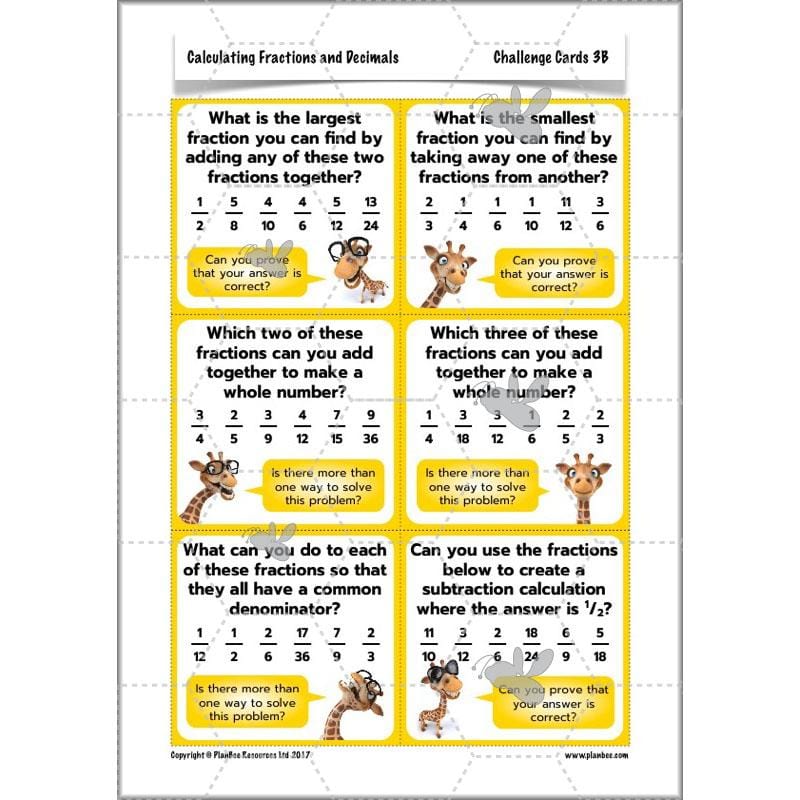 PlanBee Calculating Fractions & Decimals - Year 6 Maths Planning & Resources