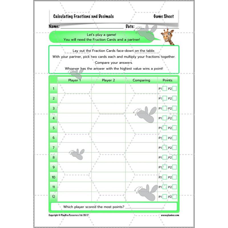 PlanBee Calculating Fractions & Decimals - Year 6 Maths Planning & Resources