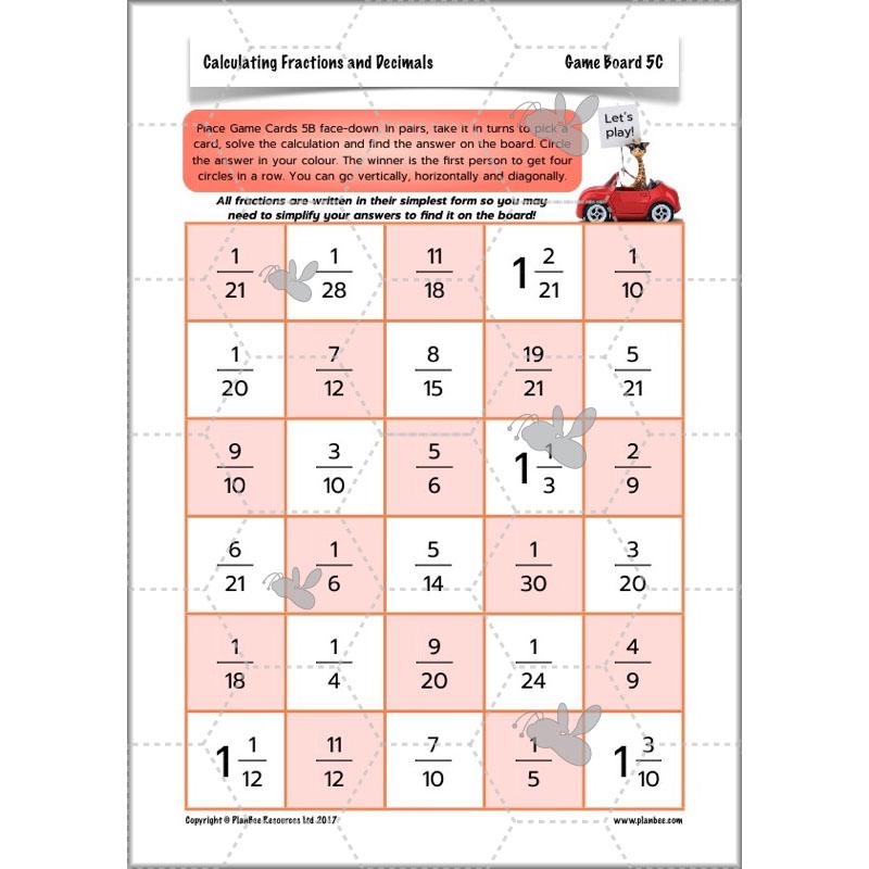 PlanBee Calculating Fractions & Decimals - Year 6 Maths Planning & Resources
