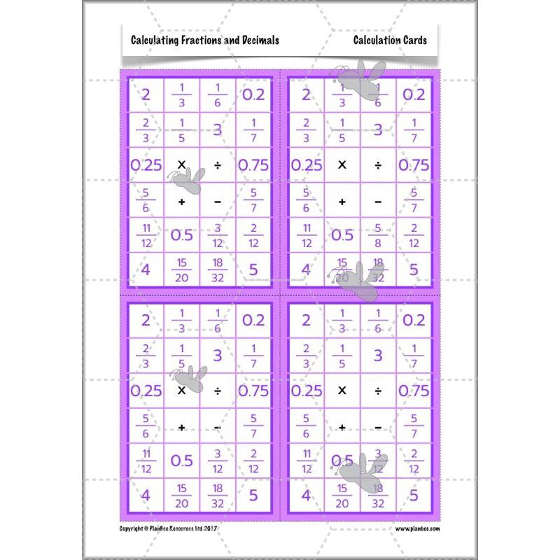 PlanBee Calculating Fractions & Decimals - Year 6 Maths Planning & Resources
