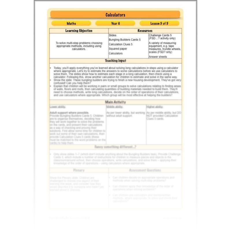 PlanBee Calculators - Year 6 Complete Maths Planning and Resources by PlanBee