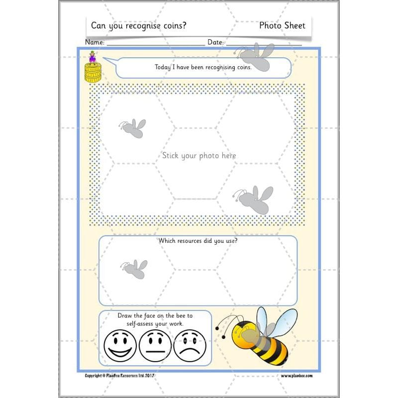 PlanBee Can you recognise coins? Year 1 money planning and activities