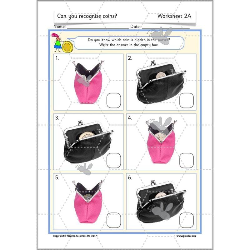 PlanBee Can you recognise coins? Year 1 money planning and activities