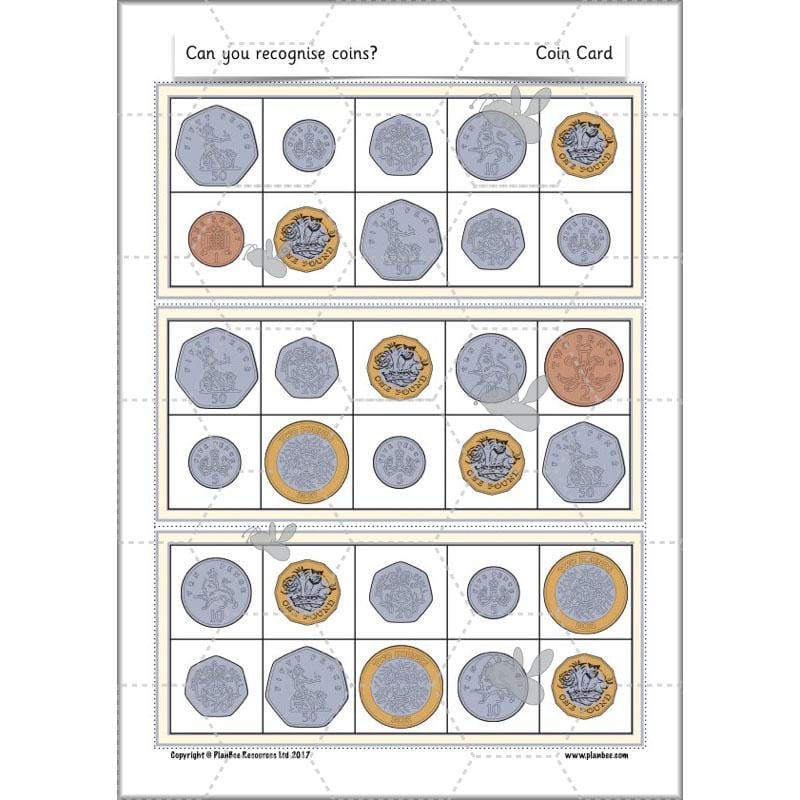 PlanBee Can you recognise coins? Year 1 money planning and activities