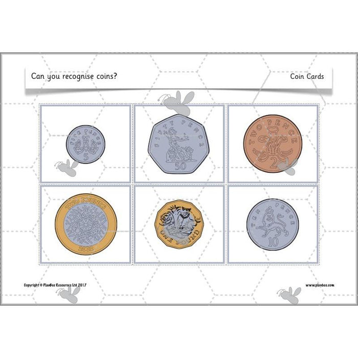 PlanBee Can you recognise coins? Year 1 money planning and activities