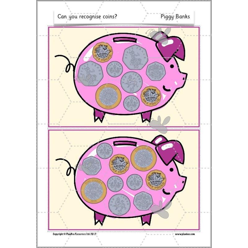 PlanBee Can you recognise coins? Year 1 money planning and activities