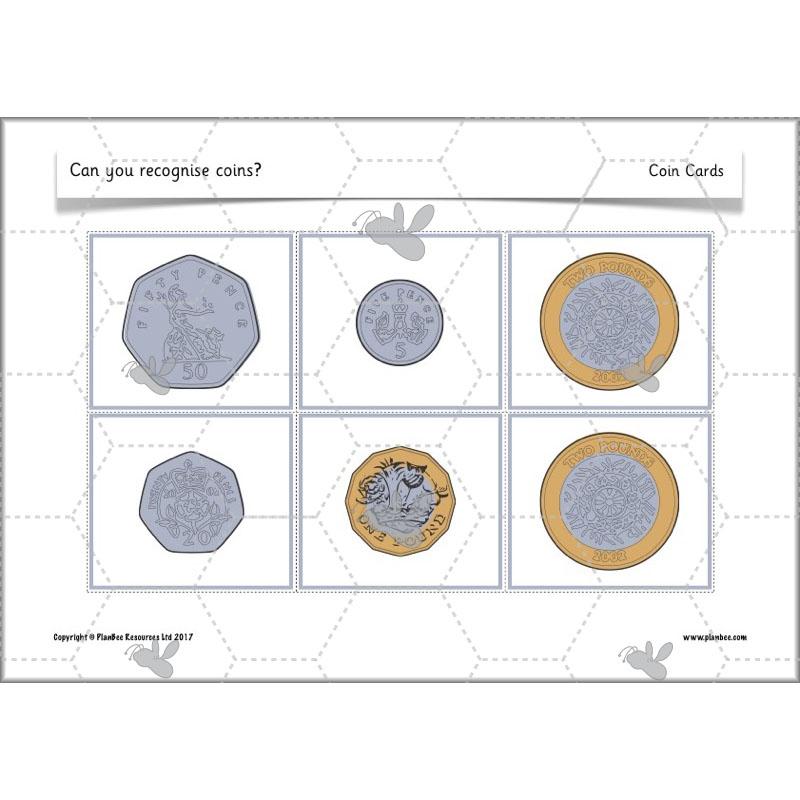 PlanBee Can you recognise coins? Year 1 money planning and activities