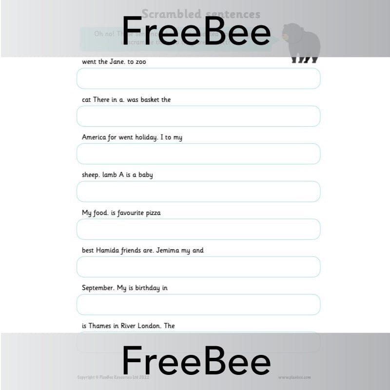 PlanBee Capital Letters and Full Stops Worksheets | PlanBee