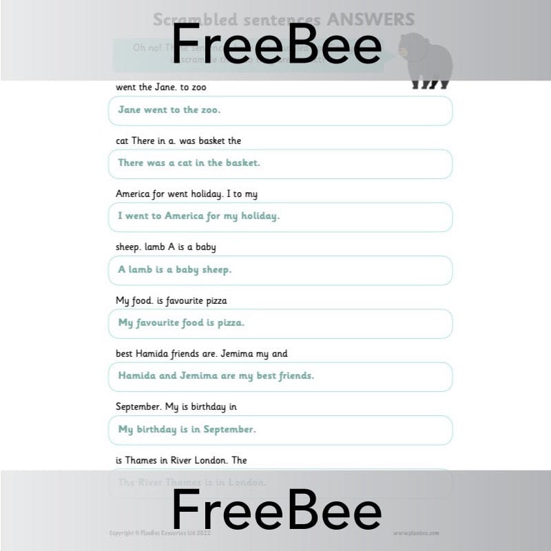PlanBee Capital Letters and Full Stops Worksheets | PlanBee