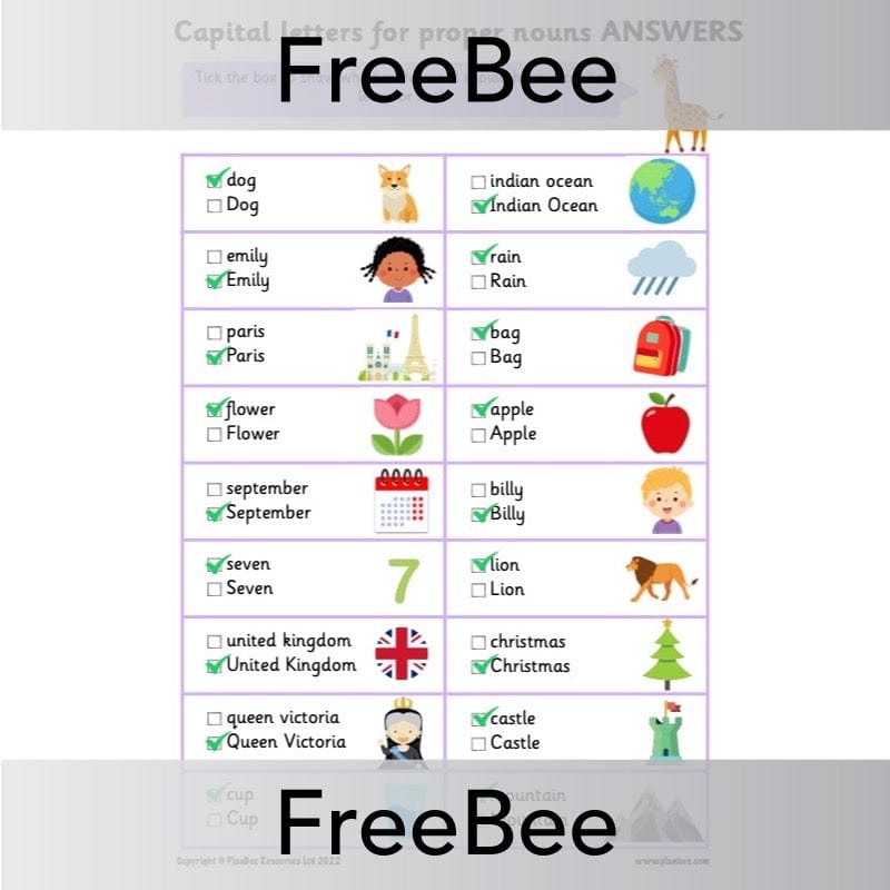 PlanBee Capital Letters and Full Stops Worksheets | PlanBee