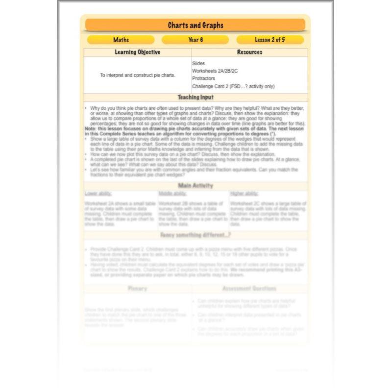 PlanBee Charts & Graphs KS2 Year 6 Maths Lesson by PlanBee