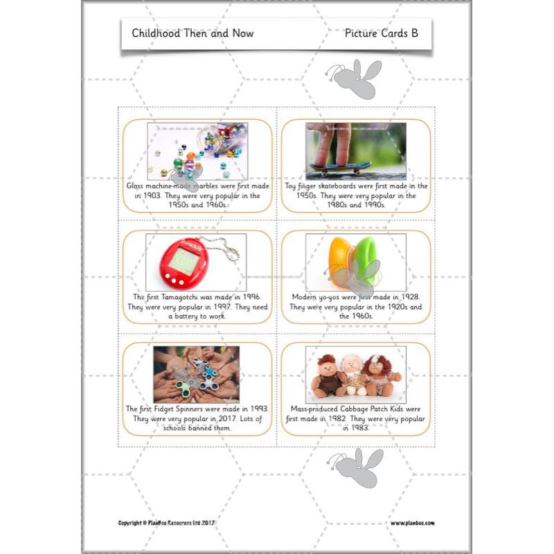 PlanBee Childhood in the Past Then and Now KS1 History by PlanBee