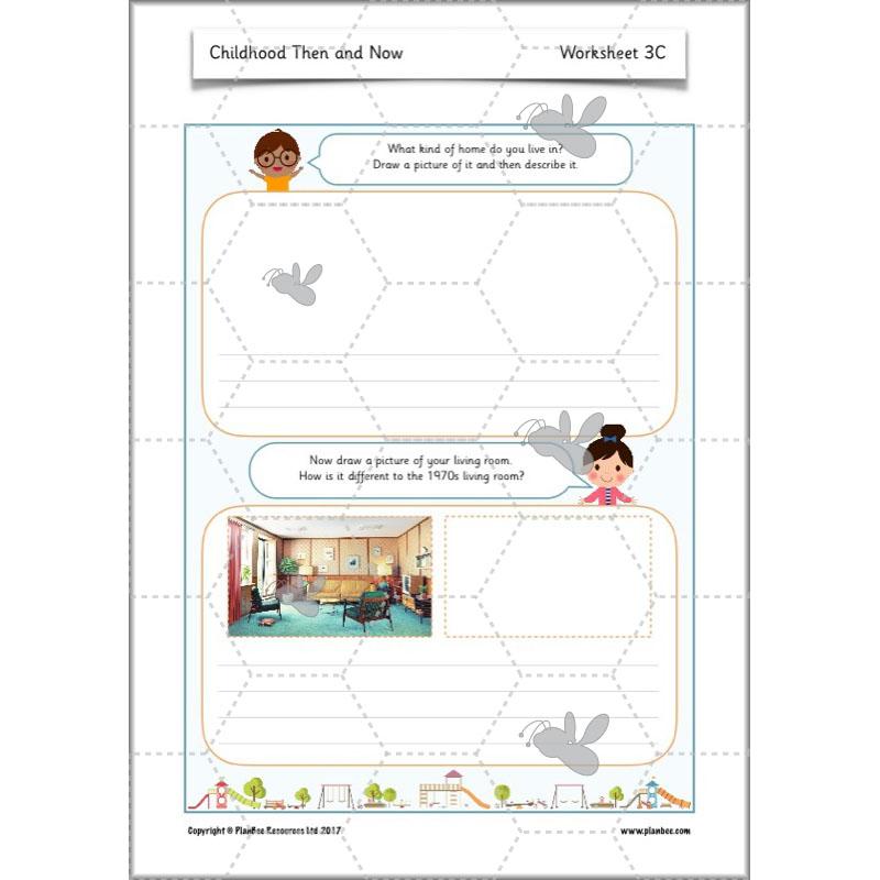 PlanBee Childhood in the Past Then and Now KS1 History by PlanBee