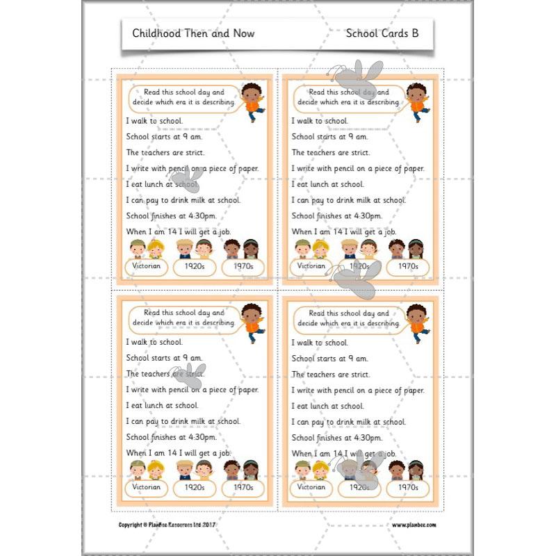 PlanBee Childhood in the Past Then and Now KS1 History by PlanBee