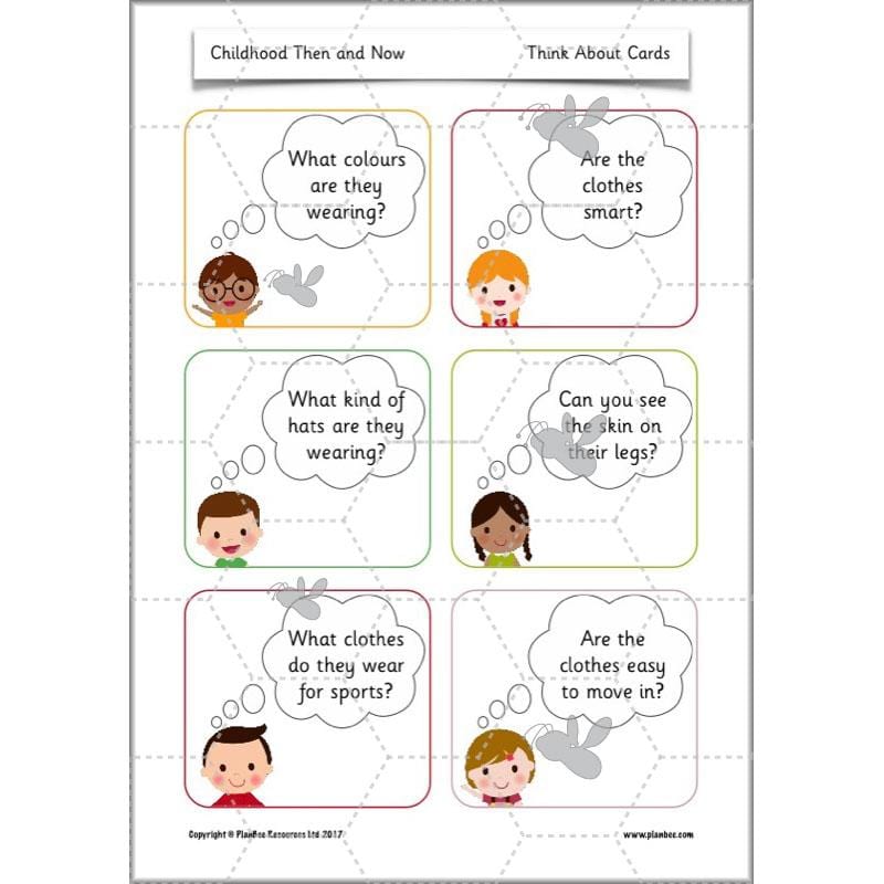 PlanBee Childhood in the Past Then and Now KS1 History by PlanBee