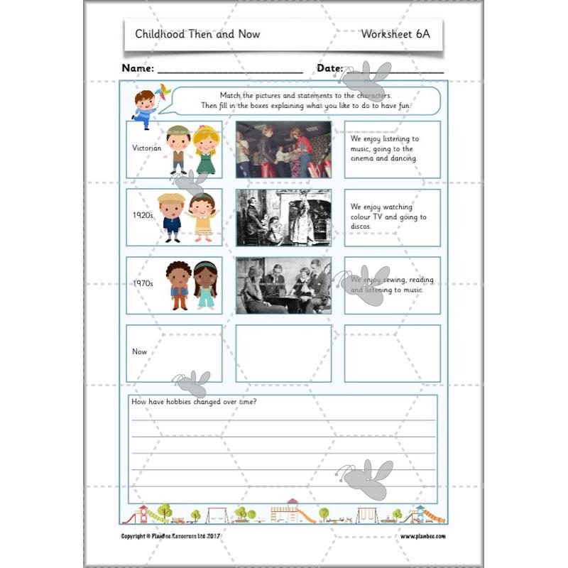 PlanBee Childhood in the Past Then and Now KS1 History by PlanBee