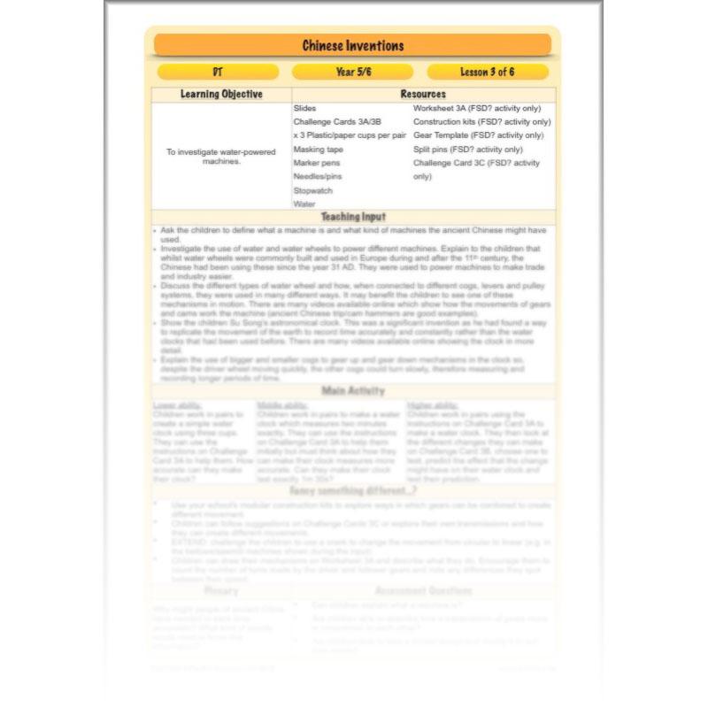 PlanBee Chinese Inventions - KS2 Design & Technology Lesson | PlanBee DT