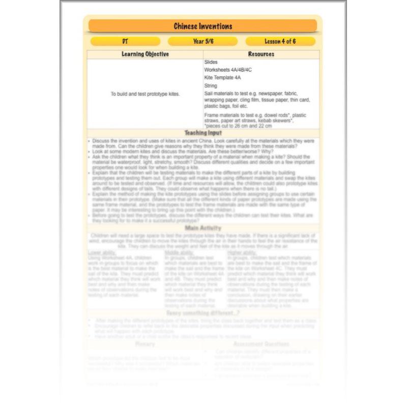 PlanBee Chinese Inventions - KS2 Design & Technology Lesson | PlanBee DT