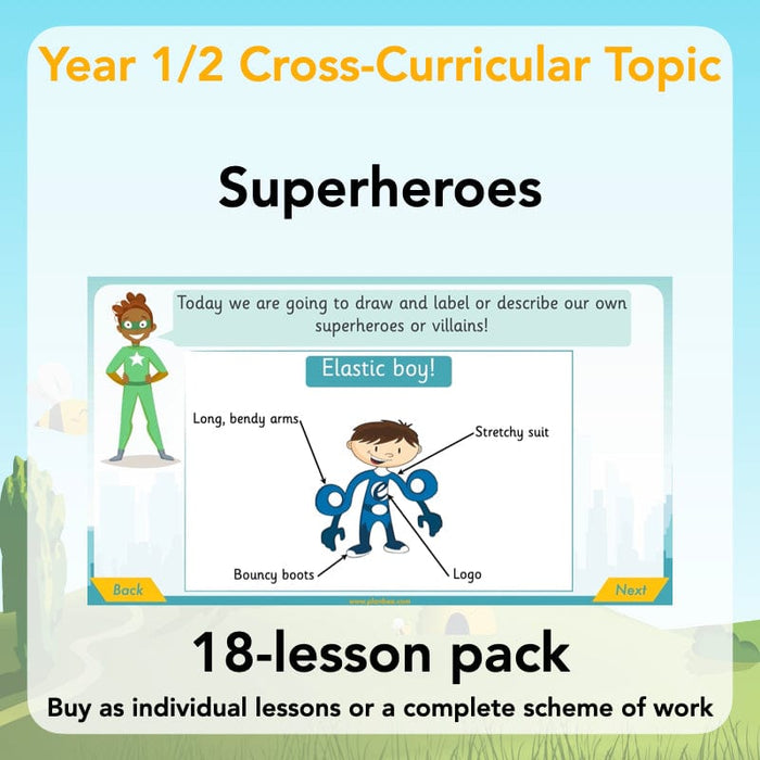 Superheroes Topic KS1 Planning and Lesson Pack by PlanBee