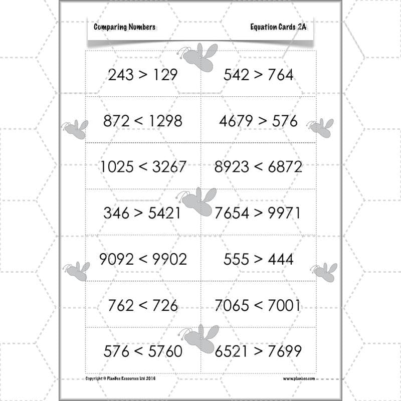 PlanBee Comparing Numbers - Place Value: Year 4 KS2 Maths