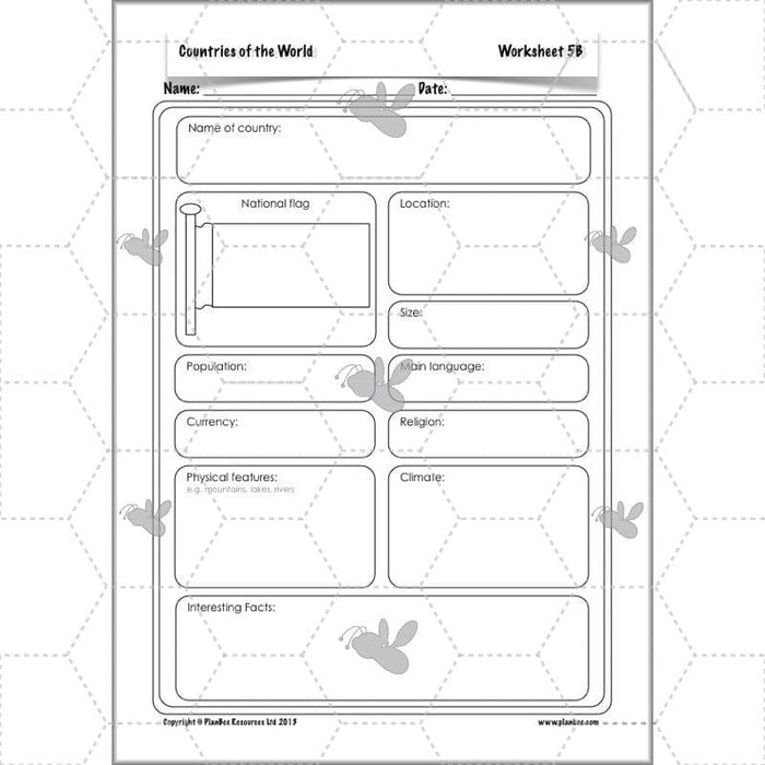 PlanBee Countries of the World: Complete Geography lesson pack Year 3 & Year 4