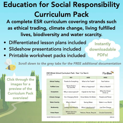 PlanBee KS1 and KS2 Education for Social Responsibility PlanBee