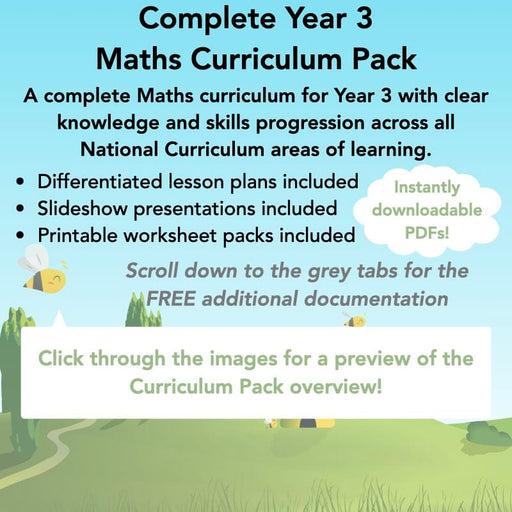 PlanBee Maths Long Term Curriculum Pack for Year 3 | All-Year-Round Planning