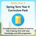 PlanBee Year 4 Maths Long Term Curriculum Planning Pack for the Spring Term