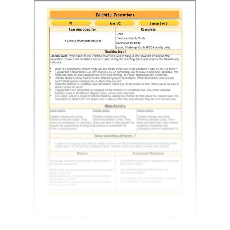 PlanBee Delightful Decorations KS1 DT Lessons by PlanBee