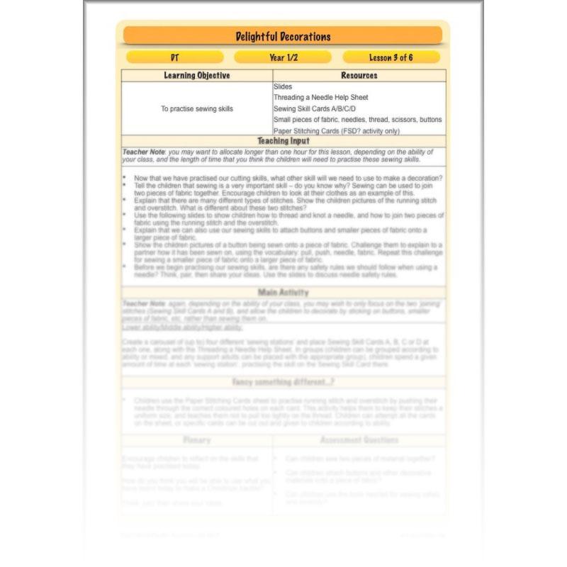 PlanBee Delightful Decorations KS1 DT Lessons by PlanBee