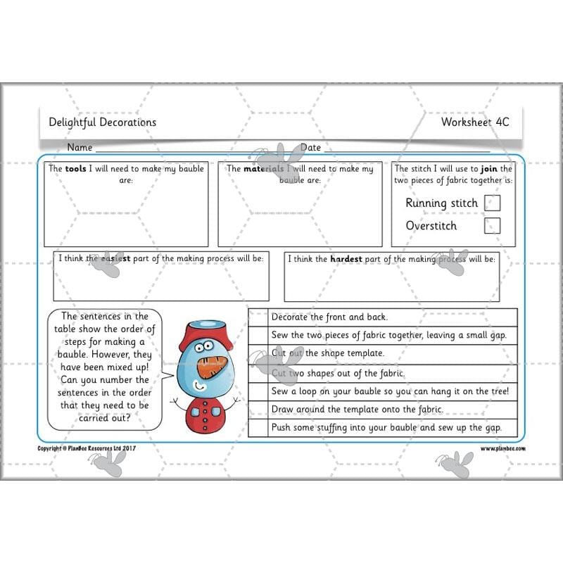 PlanBee Delightful Decorations KS1 DT Lessons by PlanBee
