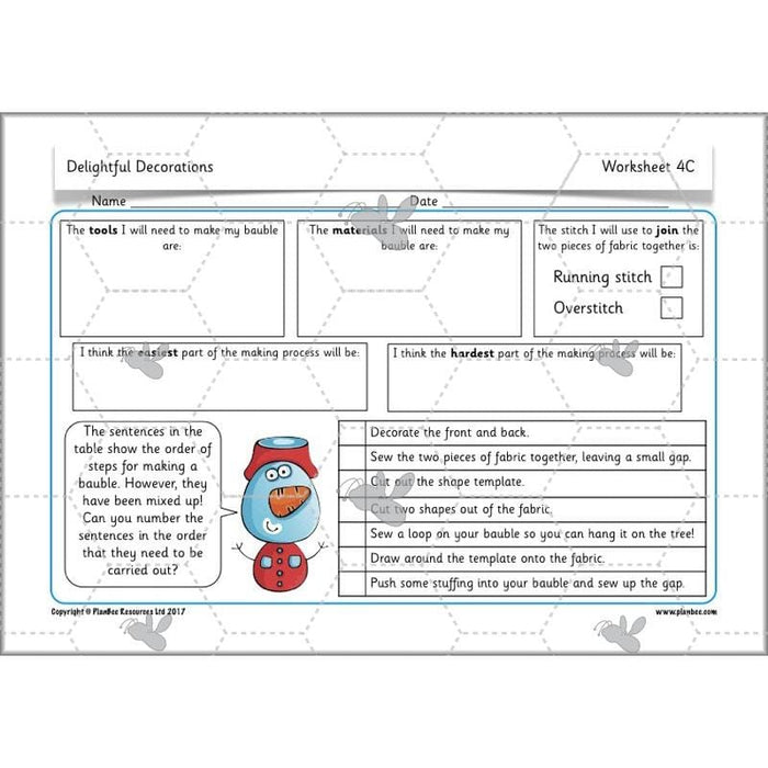 PlanBee Delightful Decorations KS1 DT Lessons by PlanBee