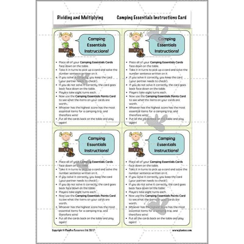 PlanBee Dividing & Multiplying - Lesson Plans and Resources for Year 4