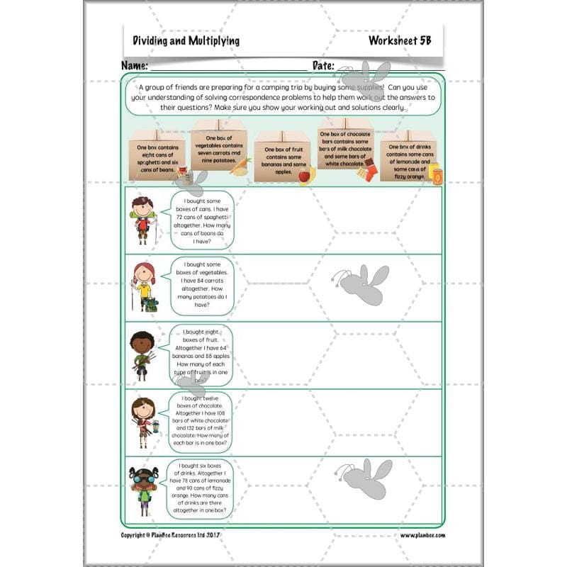 PlanBee Dividing & Multiplying - Lesson Plans and Resources for Year 4