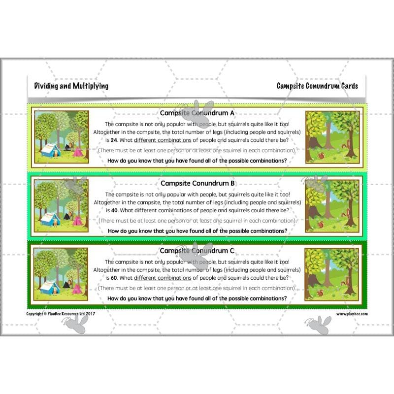 PlanBee Dividing & Multiplying - Lesson Plans and Resources for Year 4