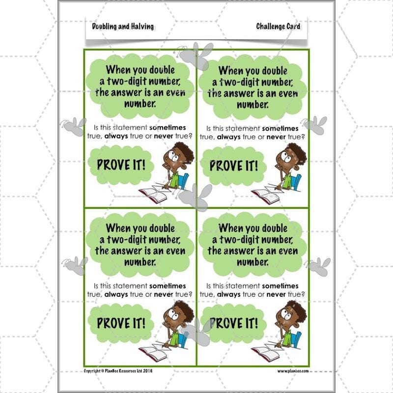 PlanBee Doubling and Halving Year 3 Maths Lesson Plan Packs | KS2