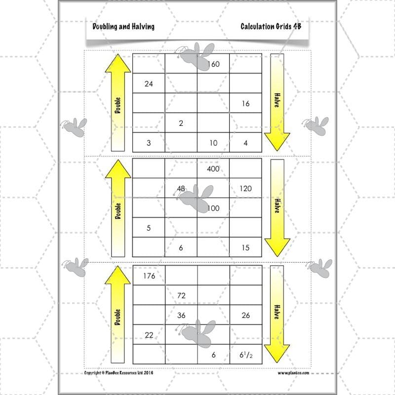 PlanBee Doubling and Halving Year 3 Maths Lesson Plan Packs | KS2
