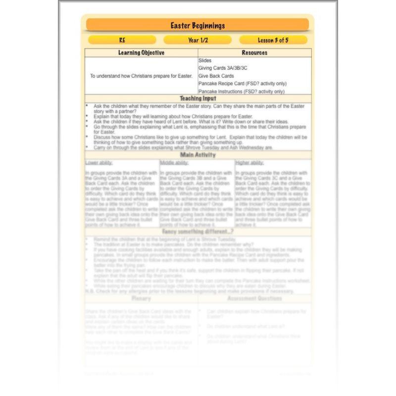 PlanBee Easter Beginnings KS1 Easter Lessons by PlanBee