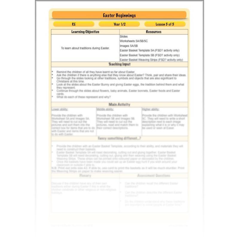 PlanBee Easter Beginnings KS1 Easter Lessons by PlanBee
