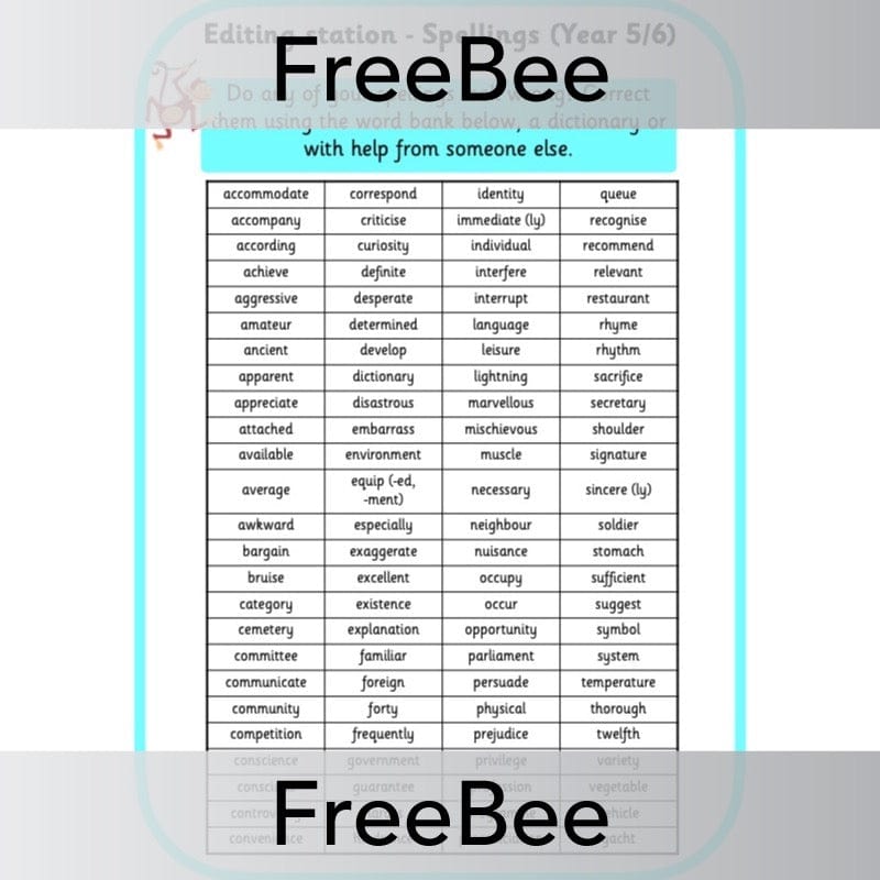 PlanBee FREE Editing Station Display and Resources Pack by PlanBee