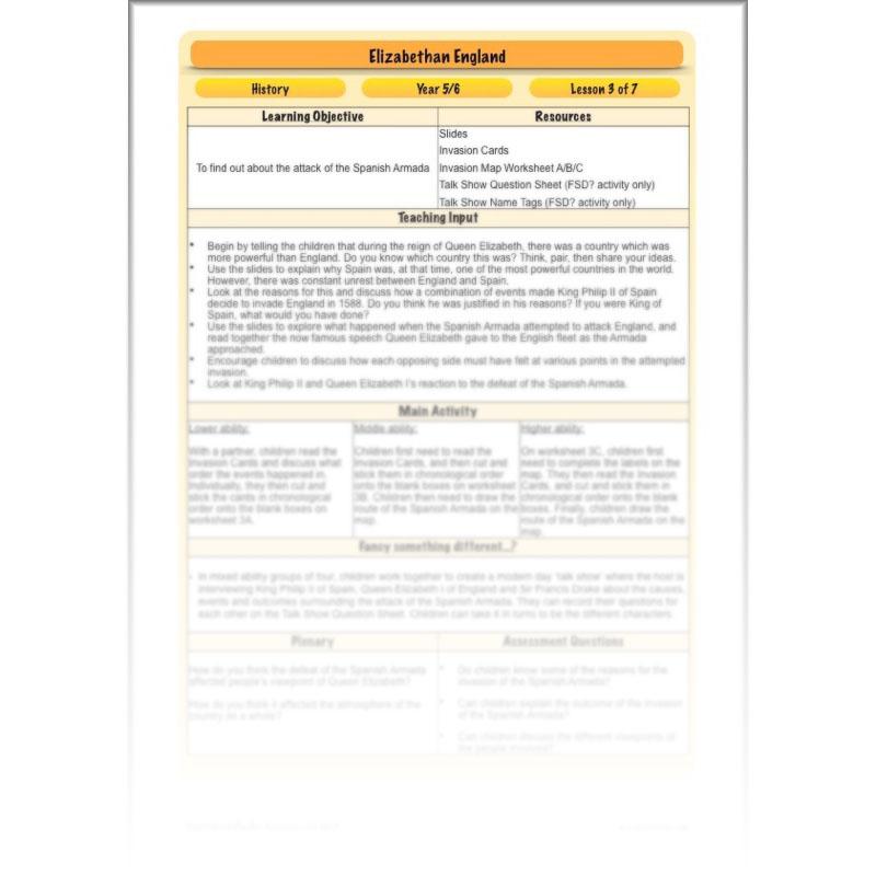 PlanBee What was life like in Elizabethan England? PlanBee KS2 History