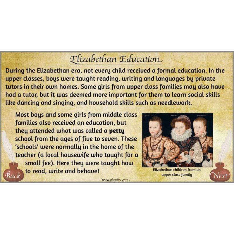 PlanBee What was life like in Elizabethan England? PlanBee KS2 History