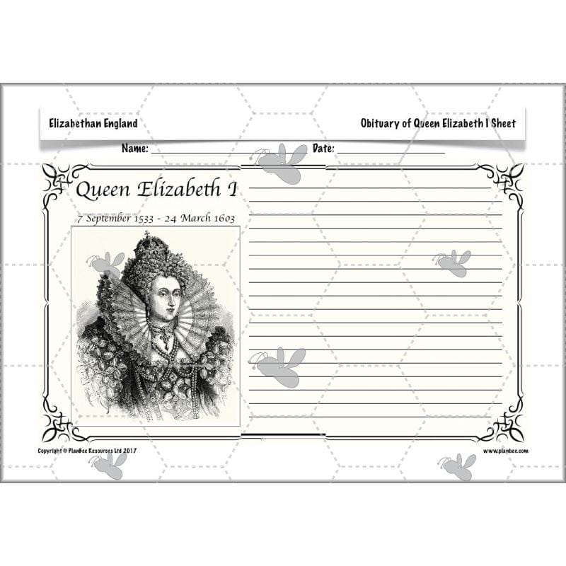 PlanBee What was life like in Elizabethan England? PlanBee KS2 History